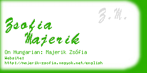 zsofia majerik business card