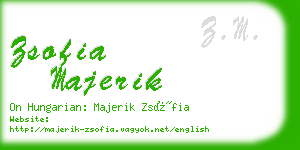 zsofia majerik business card